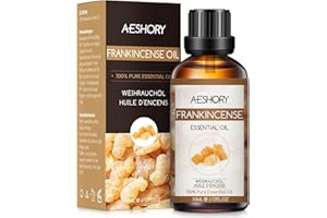 AESHORY Huile Essentielle d'encens 50ml, Huile d'encens pour Diffuseur 100% Pure et Naturelle, Huiles Parfumées Aromathérapie d'encens de Qualité, pour Massage, Bain, Relax, Apaisant, Soins de la Peau