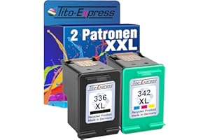 Tito-Express Set 2X Druckerpatrone für HP 336 XL & HP 342 XL Color PSC 1500 1510 1513S