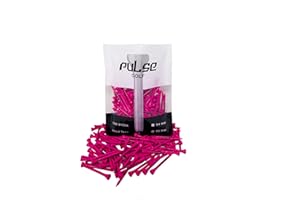 PULSEGOLF Premium Holz Golf Tee - 100 Stück in verschiedenen Größen und Farben