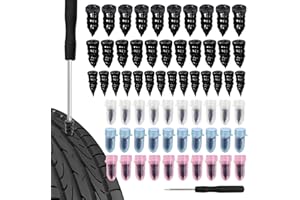 DOG'S BOOTY 47 Pezzi Kit Riparazione Pneumatici Auto Ripara Gomme Auto Kit Riparazione Pneumatici Ripara Pneumatici Auto Chiodi per Riparazione Pneumatici per La Riparazione di Pneumatici di Auto e Moto