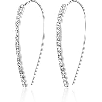 Philip Jones Orecchini Pendenti Placcati In Argento Con Cristalli Zircondia - Foto 5