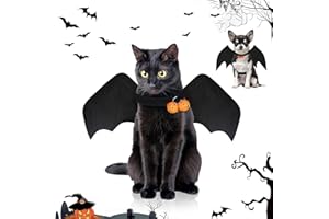ZHENZHENLO Cane Gatto Costume di Halloween, Costumi Da Pipistrello Cane Gatto,Cane Halloween Costumes,Costume Cane,Ali di pipistrello per cani Halloween,Cani Gatti di Piccola e Media Taglia Halloween Costume