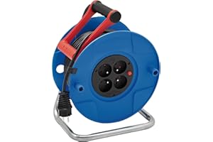 Brennenstuhl Enrouleur de câble Standard S 40m (Cablepilot), Fabrication Française Bleu