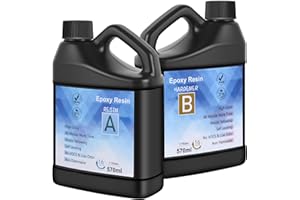 YIIERR 1140ml Epoxidharz, transparent Epoxidharz mit Härter,Epoxidharz Set Anfänger,1: 1-Verhältnis; Kunstharz-Beschichtung, kristallklar, für Holz,künstlerische Kreationen, Schmuckherstellung Kunst