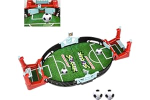 Kikuo Mini Table Top Football Game - 2-Player Interactive Tabletop Soccer Game Toy with 2 Footballs - Perfect Gifts for Boys, Children & Adults