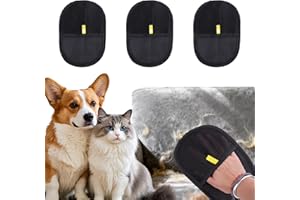 Jecdfs 3pcs Guanti per Gatti e Cani, Pet Hair Remover Electrostatic Gloves,Pet Hair Remover,Guanti da Toelettatura Bifacciali per Animali Domestici Static Removal Gloves,Design Double-Face