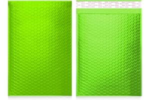 Yomuse 50pcs Padded Envelopes, 180mm x 260mm (7.1x10.2 Inch) Poly Bubble Mailers Self Seal, Waterproof Postal Bags for Mailing/Packaging (Green)