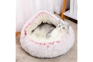 SHJOEE Cama Mullida para Perro en Forma de Concha Cesto de Felpa para Gato Cama para Mascotas de 50 cm Sofá Lavable para Gato Y Perros Medianos Pequeñas Inferior Antideslizante