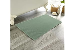 Olivia Rocco LUXE Bath Mat Washable Bathroom Mat Extra Water Absorption Quick-drying 850 GSM Bath Toilet Mats Super Soft Egyptian Cotton Rugs 50x80 cm (Duck egg)