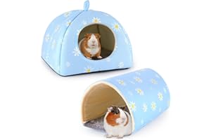 Hedgeink Maison et Tunnel pour Cochons d’Inde – Lit Douillet et Cachette pour Lapins, Furets, Chinchillas et Autres Petits Animaux – Lavable, Antidérapant et Confortable