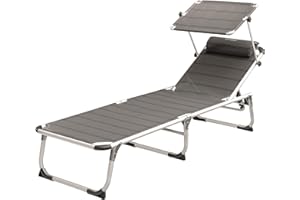 Outwell Victoria Camilla de Camping, Grey, 58 x 188 x 30 cm