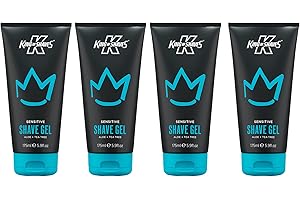 King of Shaves Sensitive Shaving Gel, Low Foam for a Refreshing and Precise Shave 4 x 175ml
