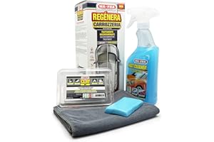 Ma-Fra Kit Regénera Carrozzeria, Trattamento Decontaminante per Carrozzeria e Vetri Auto, Rimuove Smog, Insetti e Residui Ferrosi da Tutte Le Superfici Esterne, Contiene Fast Cleaner e Clay Bar Soft