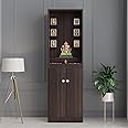 FURNEASER Adya Engineered Wood Pooja Mandir for Home | Modern Designe Temple for Home & Office | Puja Stand Shelf | Puja Mandir (Wenge)