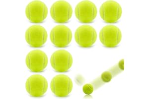 BUCOMTU Tennisbälle 12 Stück Tennisbäll Kinder Tennis Balls Sports Training Tennis Tennisball Hund Geeignet für Tennisunterricht, Schulen, Anfänger und Hundespaziergänge