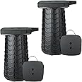 Boreeman 2-Pack Collapsible Stool, Square Shape, Lightweight Yet More Sturdy with Load Capacity 400lbs, Upgraded Portable Stool for Camping Fishing Hiking BBQ