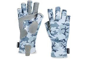 QualyQualy Guanti da Pesca, Guanti da Caccia, Guanti da fotografo, Guanti Senza Dita Estate, Guanti in Camuffare, Guanti Regalo Uomo