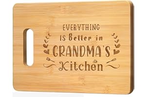 PANDASCH Gifts for Grandma, Great Grandma Gifts for Christmas, Best Grandma Gifts from Grandchildren - Unique Engraved Bamboo Cutting Board - Christmas Present for Grandma/Grandmother/Nana/Nan