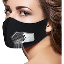 RSENR Personal Wearable Air Purifier - Portable Mini HEPA-Type Rechargeable (Black)