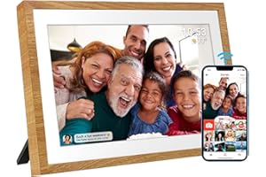 YENOCK Digital Photo Frame 32 GB 10.1 Inch WiFi Digital Photo Frame 1280 x 800 IPS LCD Touchscreen Intelligent Photo Frame Automatic Rotation Instant Sharing Photos or Videos via the Frameo App