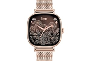 Ice-Watch - Ice Smart 2.0 - Montre connectée carrée pour Femme avec Bracelet en Acier Inoxydable (1.70 Pouces)