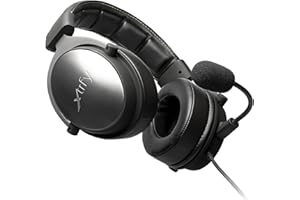 Xtrfy H1, Gaming-Headset Professionnel, Coussinets d'oreille Extra Larges avec Mousse à mémoire de Forme Confortable, 2 Microphones interchangeables, Carte Son USB SC1 Incluse, Noir