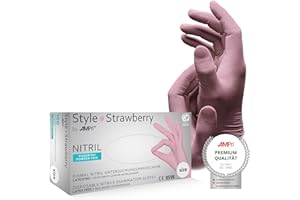 100 gants en nitrile style Strawberry de Ampri, non poudrés Taille L