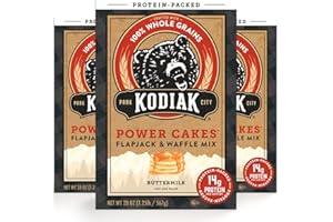 KODIAK CAKES Protein Pancake Power Cakes, Flapjack and Waffle Baking Mix, 20 Buttermilk 60 Ounce (Pack of 3)
