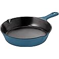 Utopia Kitchen Cast Iron Frying Pan 6.5 Inch, Cast Iron Chefs Pan, Pre Seasoned Skillet, Safe Grill Cookware for Indoor & Outdoor Use, Teal