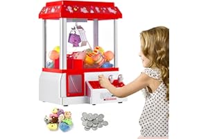 VISATOR Claw Machine Arcade Game Candy Grabber Machine Mini Vending Machine For Kids Gumball Machine Sweet Grabber Machine Prize Sweet Dispenser Grab Machine For Party Birthday For Girls Boys