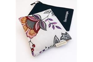 Thermal Seed Sack for Microwave – 15 x 15 cm – Dual Use Cold or Heat – Natural Relief for Colic and Muscle Pain – Wheat and Lavender Filling – SACOTERAPIA (Botanical Print)