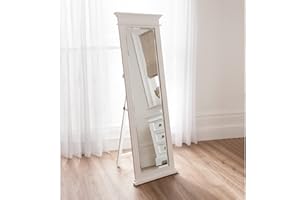 homesdirect365 Full Length Mirror A White Cheval Mirror