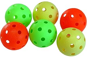 Realstick Kit de 6 balles de Floorball & Unihockey Couleur Mix | Balle de compétition + Balle d'entraînement certificat FIF pour une qualité contrôlée