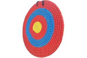 Eteslot Objetivo de Tiro con Arco, Objetivo de dardo de Tiro con Arco de Paja Hecho a Mano, Objetivo de Ballesta Tradicional para Adultos y niños (15,7 Pulgadas)