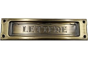 Kombi Placca Buca Lettere Ottone Bronzo Anticato Imposta Cassetta Postale Posta Ottonato Antichizzato Muro Parete Bucalettere