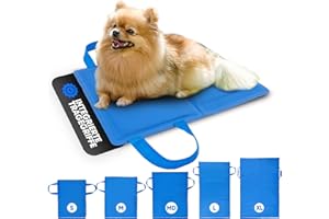 BRIMBAO - Kühlmatte Hund [mit Tragegriffen] 5 Größen für Tiere und Mensch - fü selbstkühlend - Kühldecke - Hunde Katze - Bett - S - 30x40cm