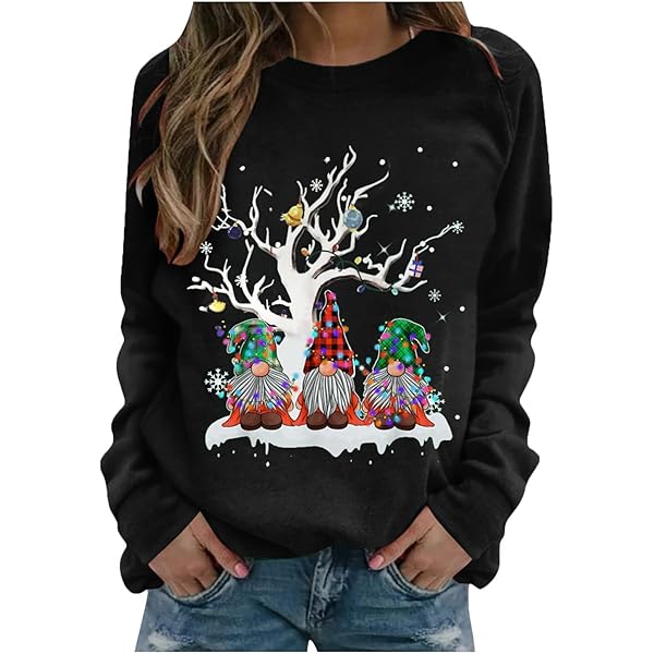 Générique Sweat Noël Femme 2025 Pull Noël Femme Chemise Vêtements Noel