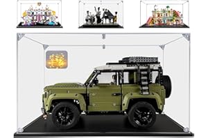 AAABOX Vitrina Expositora para Lego,Acrílico Transparente Grande Caja de Exhibición para Colecciones Coches Modelo Figuras (Base Negra, 50x25x30cm)