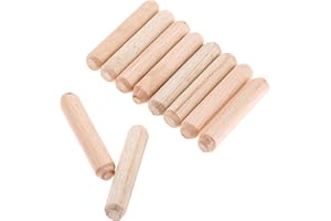 MGOODOO 100pcs Woodworking Hardwood Round Dowel Pins Wooden Craft Rods Furniture Fitting Tools 8x40mm(DXL)/0.32"x1.57"