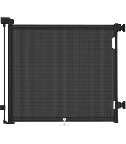 Barrière De Sécurité Enfant Et Chien Ycozy Extensible Jusqu'à 150 Cm - Enroulable, Ajustable, Pour Escaliers Et Couloirs - Installation Facile