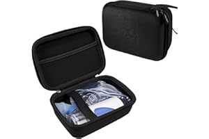Leayjeen Hard Shell Case for Asthma Inhaler, Travel Case Bag Compatible with Asthma Inhaler,Masks,Spacer, EVA Hard Shell Material (case only) Black