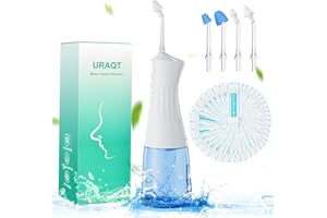 URAQT Neti Pot, Electric Nose Cleaner, Rechargeable Neti Pot Sinus Rinse Kit with 40 Packets Nasal Wash Salt and 4 Replaceable Tips, Nasal Sinus Rinse for Adult & Kid (Blue)