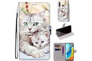 TOMYOU Funda para Huawei P30 Lite, Funda Libro Huawei P30 Lite PU Cuero Carcasa con Flip Case Cover, Funda Móvil Huawei P30 Lite Magnético Carcasa para Huawei P30 Lite/Nova 4e Funda con Tapa