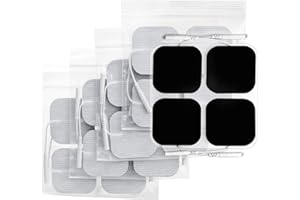 AUVON TENS Machine Pads 50 x 50mm 20 Pcs, 3rd Gen Latex-Free TENS Electrode Pads Patches with Upgraded Self-Stick Performance and Non-Irritating Design for Electrotherapy