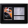 HWC Trading FR Fernando Alonso Gift Signed FRAMED A4 Printed Autograph F1 Formula One Gifts Photo Display