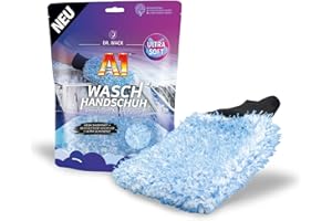 ‎DR. WACK Dr. Wack - A1 Waschhandschuh Auto - Premium Mikrofaser - Ultra-Soft & extrem saugstark - beidseitig Hochflor für eine kratzfreie Autoreinigung - langlebig & umweltfreundlich - Hochwertige Autopflege