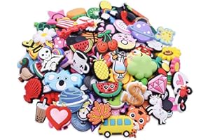 FAVSON Shoe Charms for Clogs, 30 Pieces Different Random PVC Shoe Decorations Accessories, Cartoon Charms for Kids Teen Girls Clog Shoes Wristband Bracelet Christmas Party Birthday