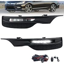 Bumper Grille LED Fog Light Bezel Bracket Assembly For Honda Accord