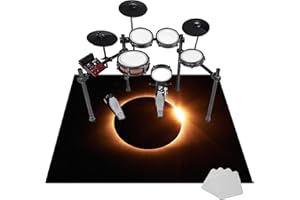 TKUHKNAG 120 x 100 cm Alfombras Acusticas, Alfombra para Batería Tambor, Alfombras Rectangulares Insonorizada Antideslizantes, Alfombrilla para Kits de Batería Electrónica Bombo Caja y Otras Instrumentos