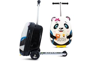 Flyte Valise Pliable pour Enfants - Coque Rigide avec roulettes - 2 en 1-45,7 cm - Capacité de 25 litres